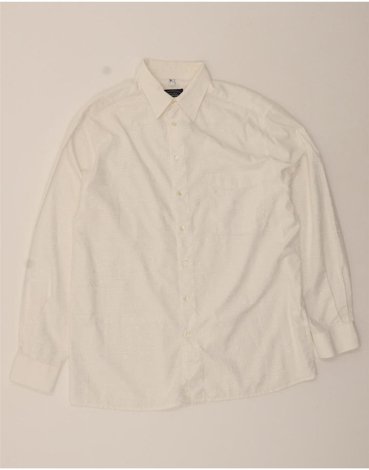 COTTON REPUBLIC Mens Shirt Size 15 1/2 Medium White Cotton Vintage Cotton Republic and Second-Hand Cotton Republic from Messina Hembry 