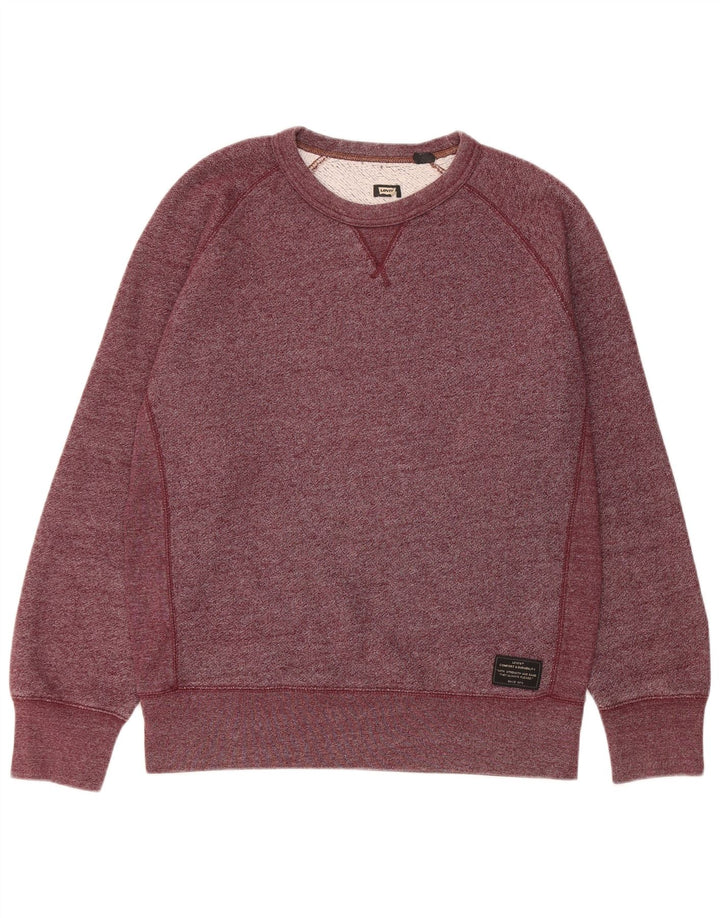 Levi's Herren-Sweatshirt-Pullover, mittlere Burgunder-Baumwolle