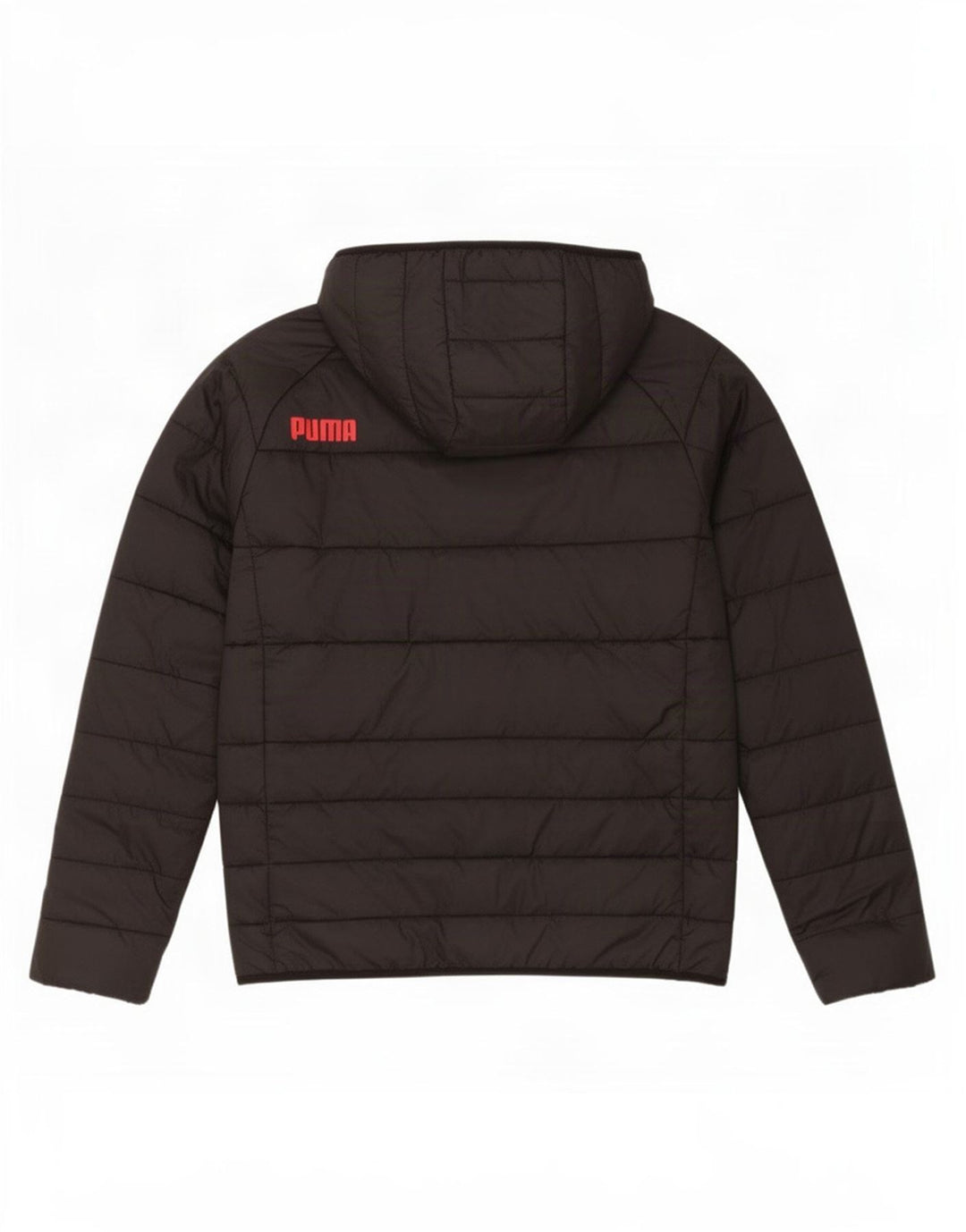 Puma Jungen AC Milan Wattierte Jacke mit Kapuze, 13–14 Jahre, schwarzes Polyester