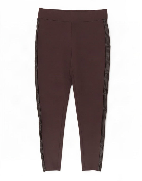 Marks & Spencer Damen Crop Leggings UK 12 Medium Burgund Viskose