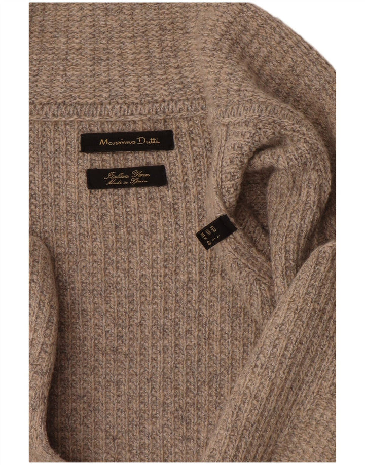 Massimo Dutti Herren-Cardigan-Pullover, groß, Grau