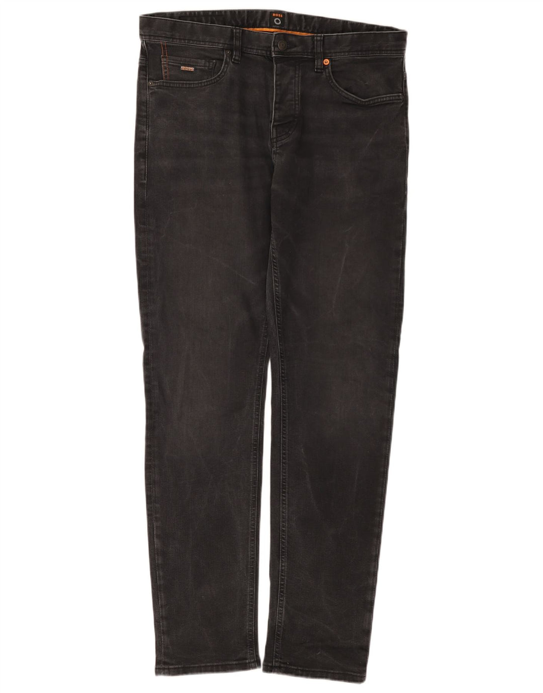 Hugo Boss Herren Tapered Jeans W34 L32 Graue Baumwolle