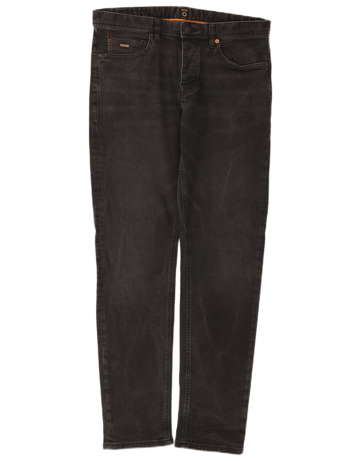 Hugo Boss Herren Tapered Jeans W34 L32 Graue Baumwolle
