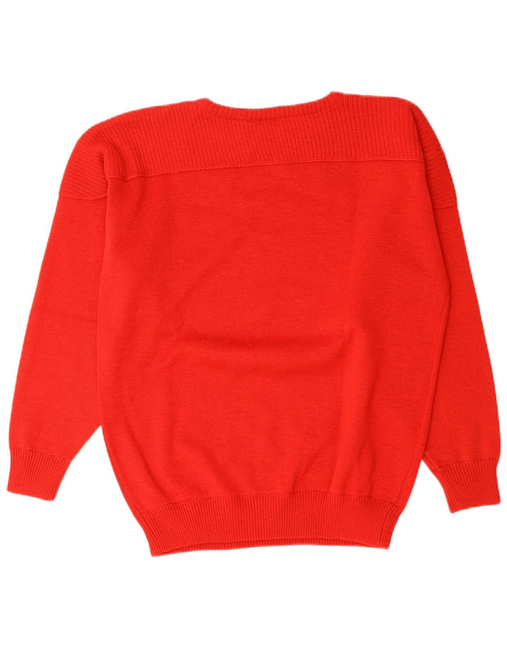 Castello Damen Pullover mit Rundhalsausschnitt IT 54 2XL Rot Polyacryl