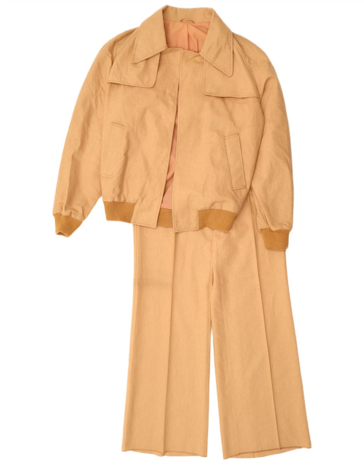 VINTAGE Damen 2-teiliges Set UK 12 Medium W28 L34 Beige