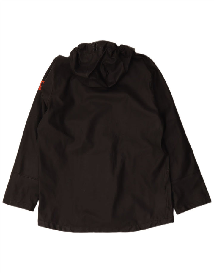 Helly Hansen Herren-Kunstlederjacke mit Kapuze, UK 38, mittelschwarzes Polyvinyl