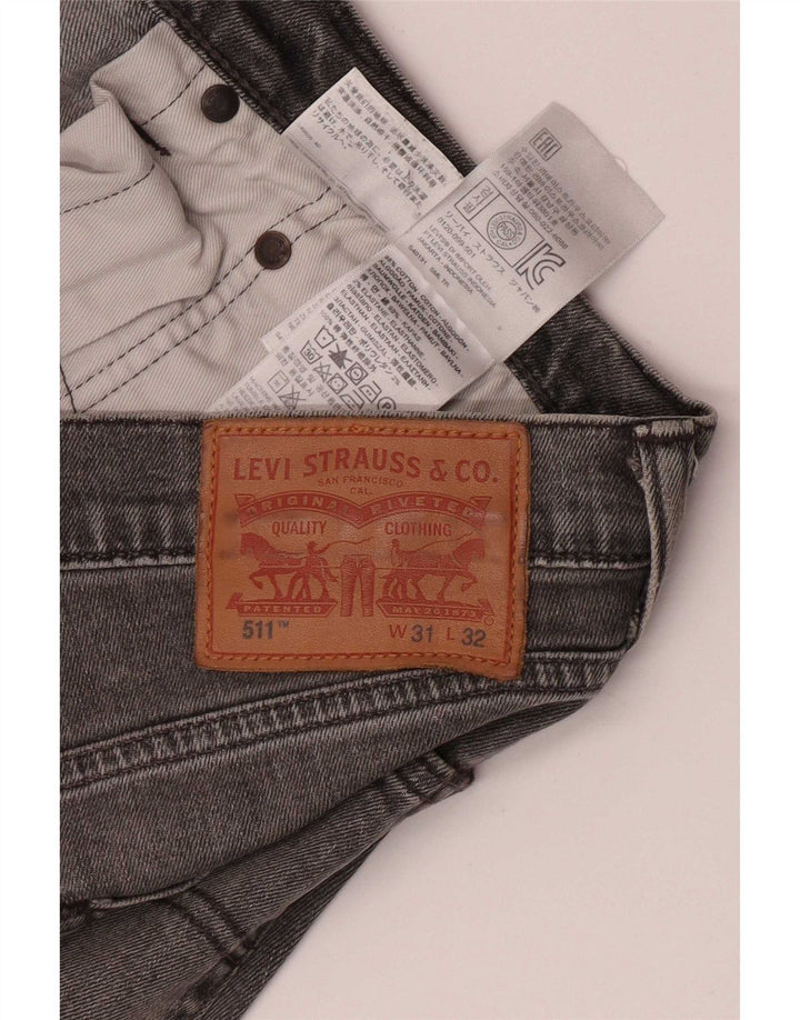 Levi's Herren 511 Slim Tapered Jeans W31 L27 Graue Baumwolle