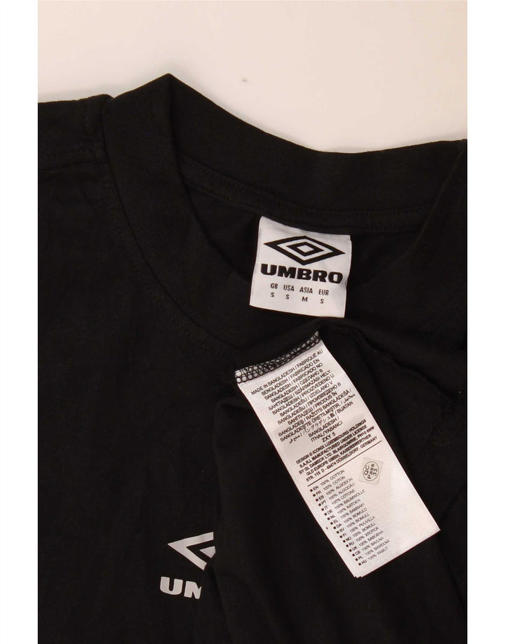 Umbro Herren-T-Shirt mit Grafik, Größe S, schwarze Baumwolle