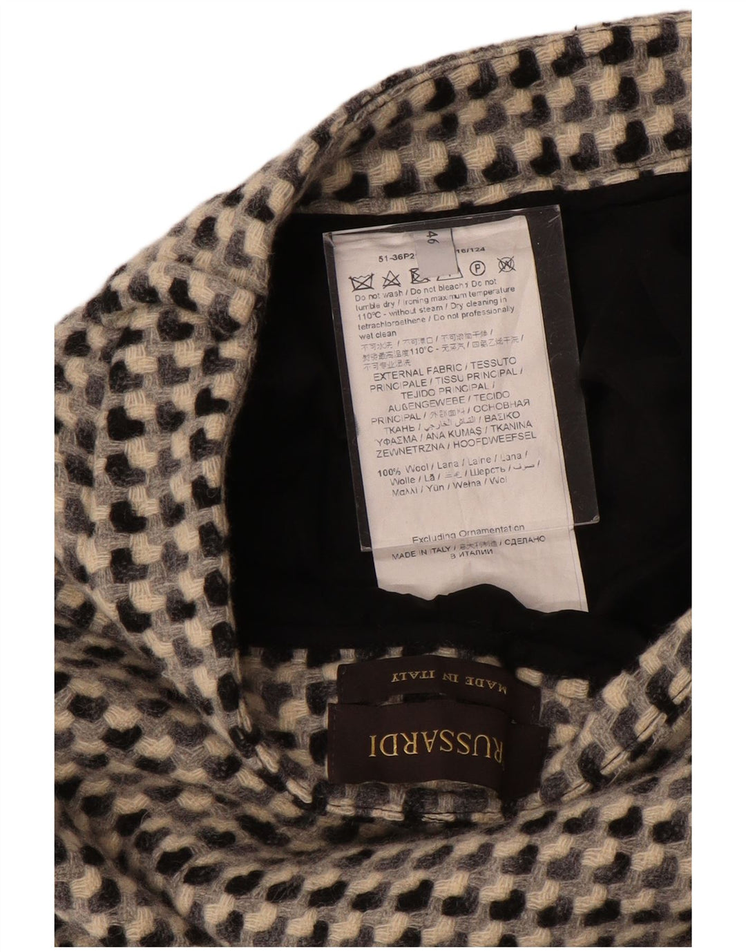 Trussardi Damen-Kurzhose IT 46 Large W30 L23 Grau Geometrisch