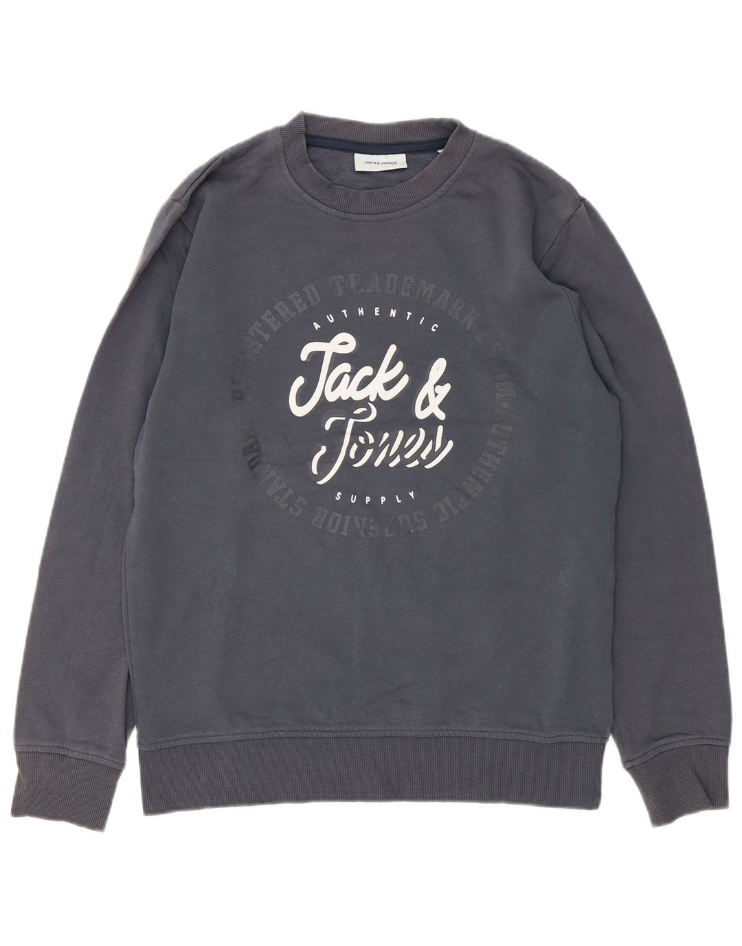 Jack & Jones Herren Grafik-Sweatshirt-Pullover Mittelgrau