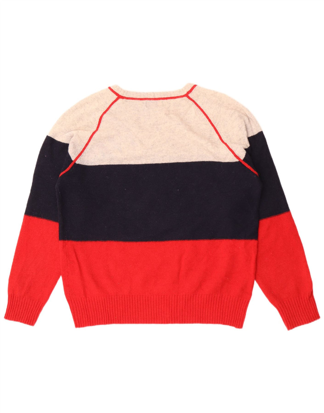 Kappa Herren-Pullover mit U-Boot-Ausschnitt, XL, mehrfarbige Colourblock-Wolle