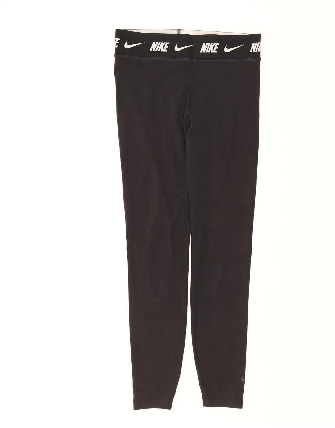 NIKE Damen Tight Fit Graphic Leggings UK 12 Mittelschwarze Baumwolle