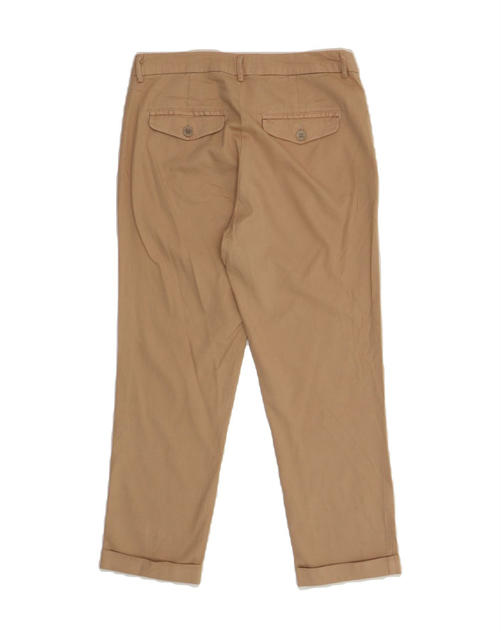 BENETTON Womens Straight Cropped Trousers EU 38 Medium W28 L23 Brown Vintage Benetton and Second-Hand Benetton from Messina Hembry 