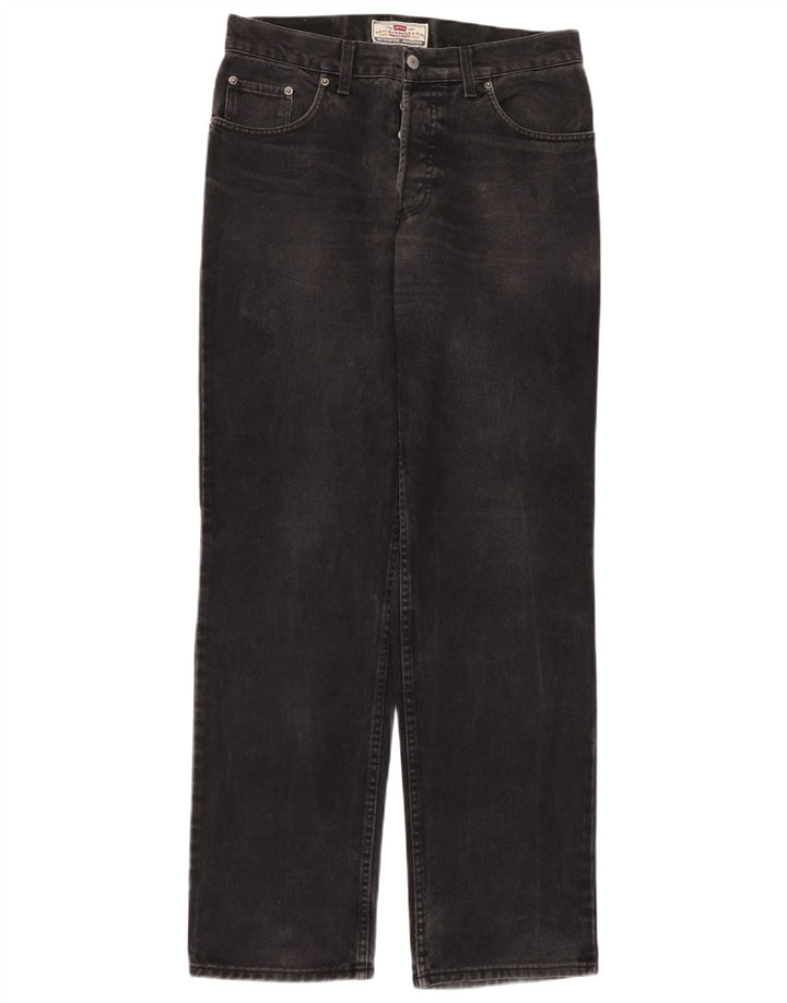 Levi's Herren Straight Jeans W33 L34 Schwarze Baumwolle