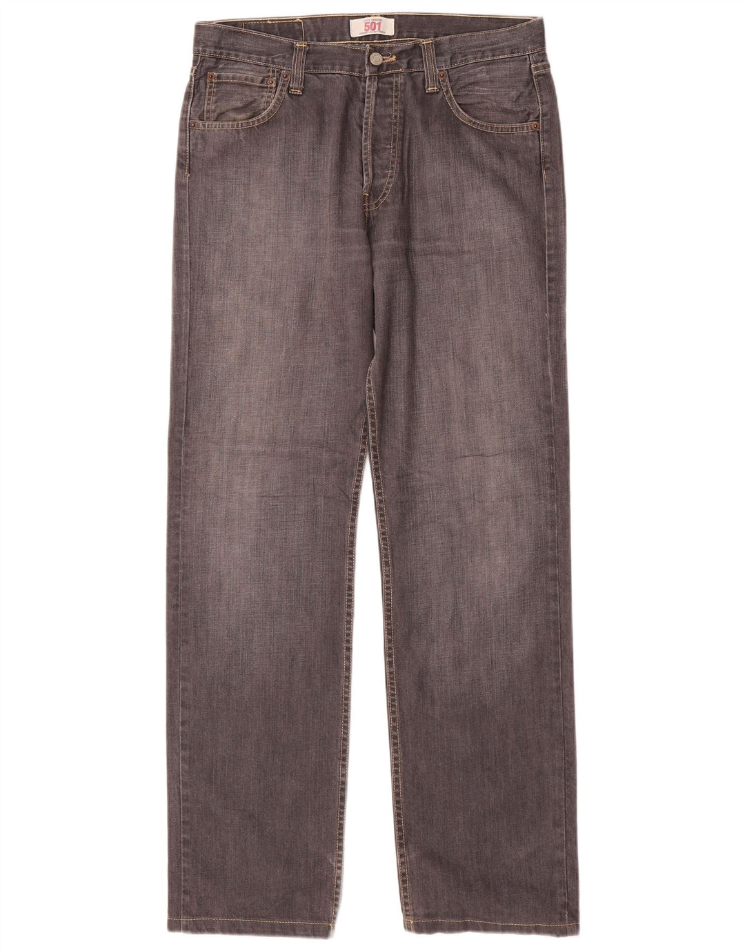 Levi's Herren 501 Straight Jeans W32 L32 Graue Baumwolle