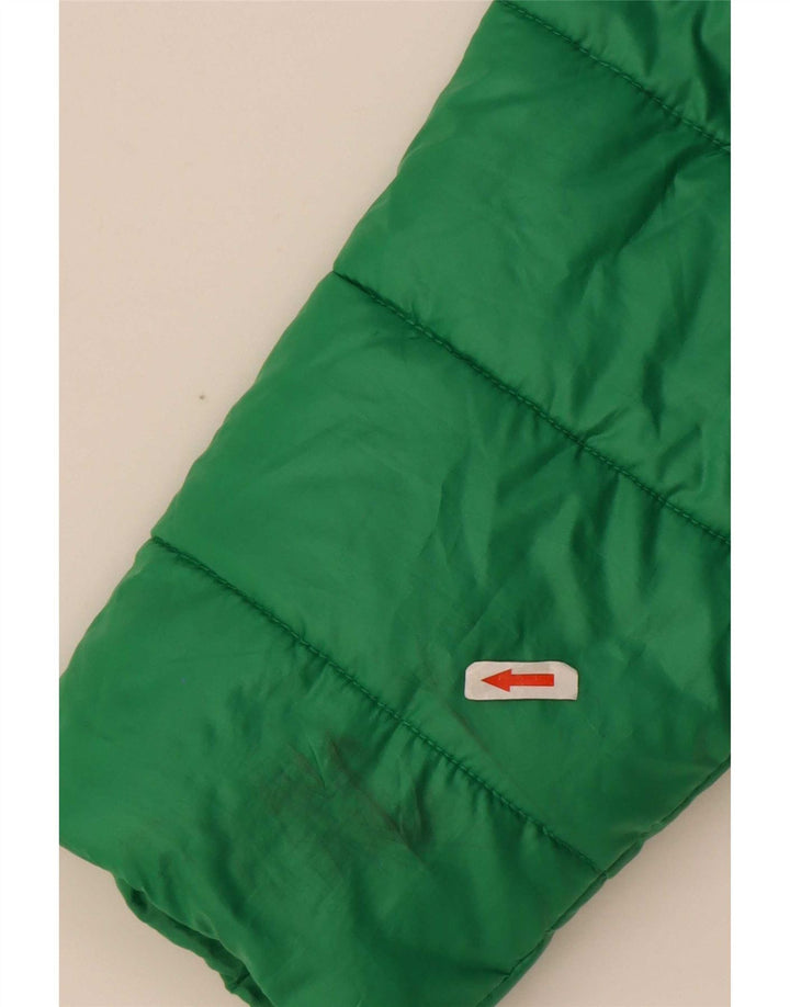 Puma Herren-Kapuzenjacke, gepolstert, Größe 40, groß, grünes Farbblock-Polyester