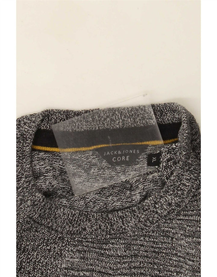Jack & Jones Herren-Pullover mit Rundhalsausschnitt, XL, Grau meliert