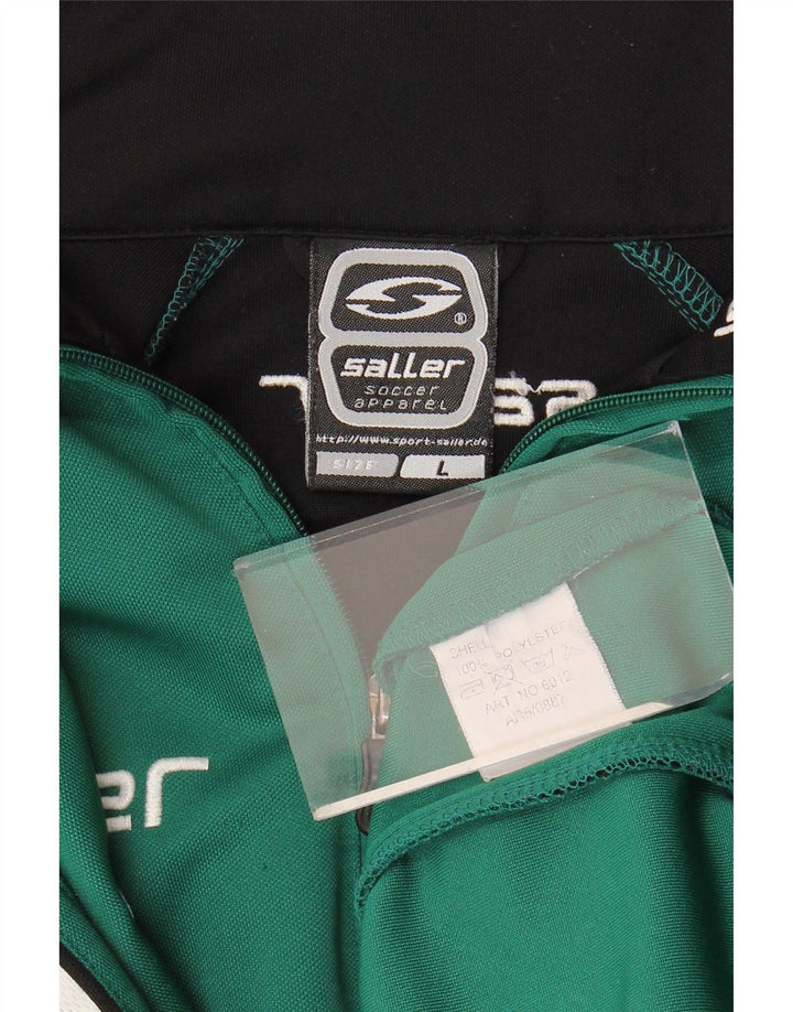 Saller Herren-Trainingsanzugoberteil mit Grafik, groß, grünes Farbblock-Polyester