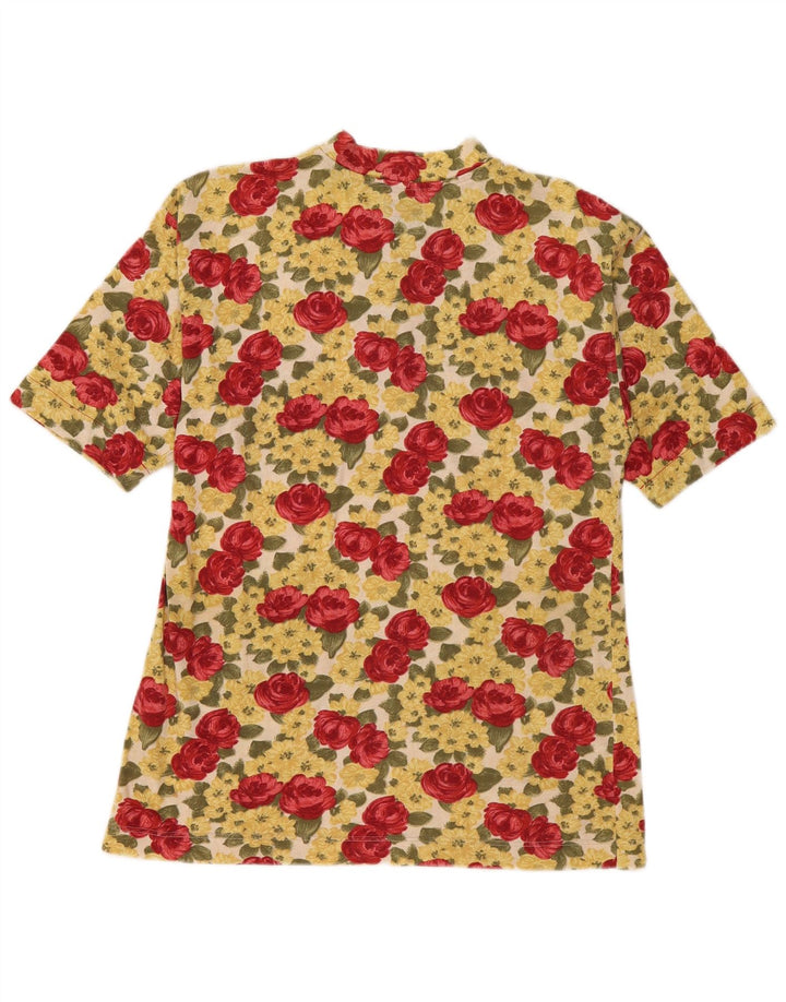 THINK PINK Womens T-Shirt Top UK 14 Medium Multicoloured Floral