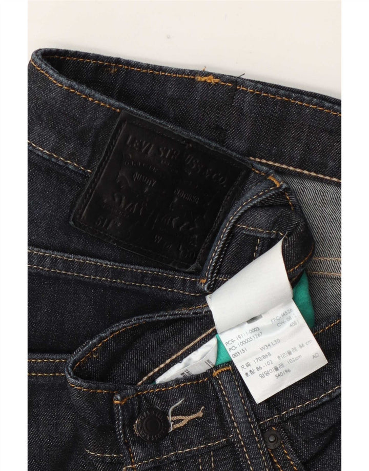 Levi's Herren 511 Slim Jeans W34 L30 Marineblau Baumwolle