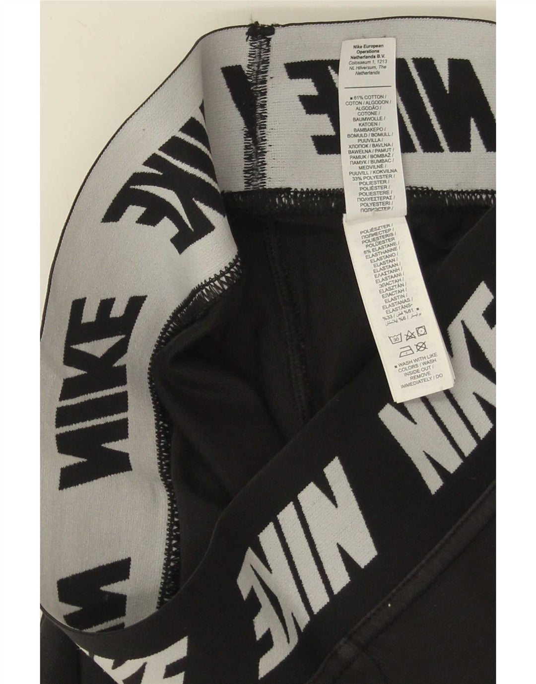 Nike Womens Graphic Leggings UK 8 Small Schwarz Baumwolle