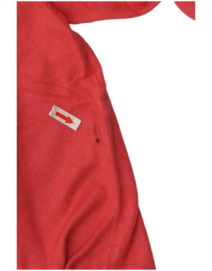 MARKS & SPENCER Damen-Pullover mit V-Ausschnitt, UK 16, Größe L, rosa Viskose