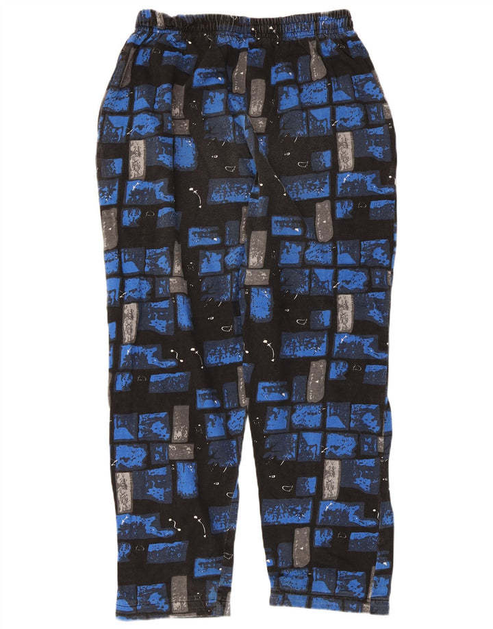 John Baner Herren-Trainingshose, UK 44/46 XL, blaue Patchwork-Baumwolle