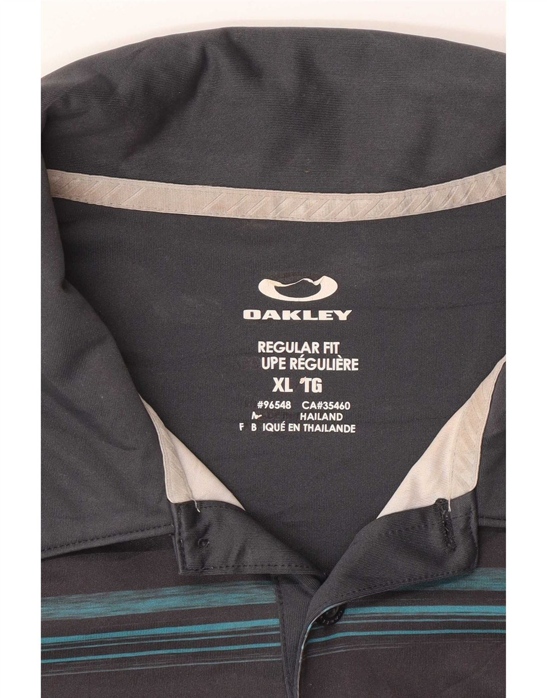Oakley Herren Regular Fit Poloshirt XL Grau gestreift