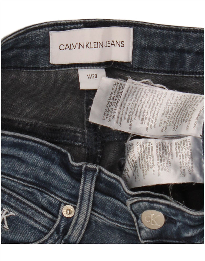 CALVIN KLEIN Damen Mid Rise Skinny Jeans W28 L27 Blaue Baumwolle