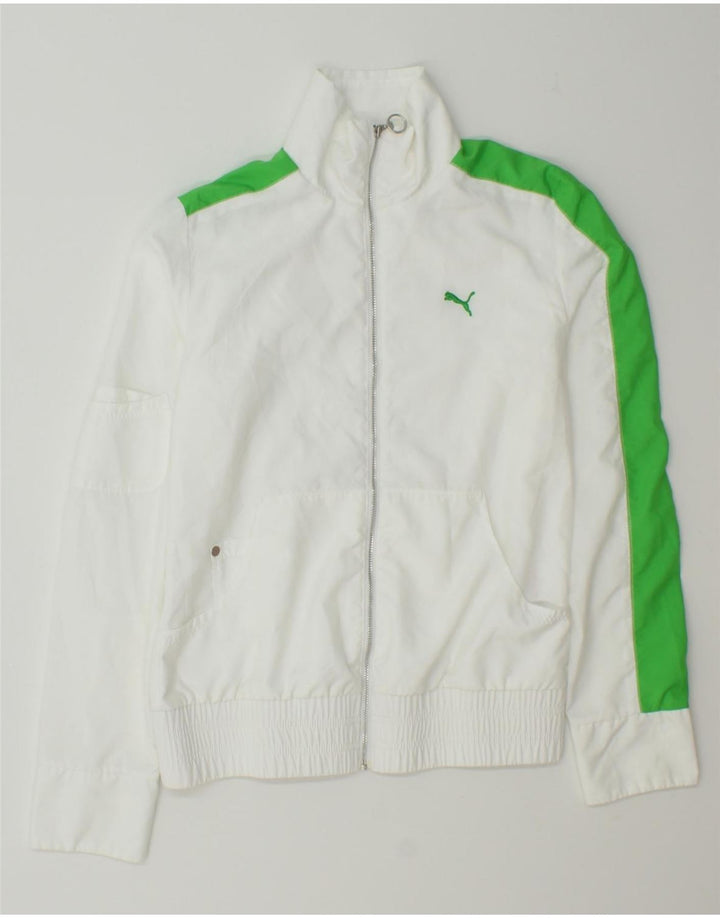 PUMA Womens Tracksuit Top Jacket UK 10 Small White Colourblock Polyester Vintage Puma and Second-Hand Puma from Messina Hembry 
