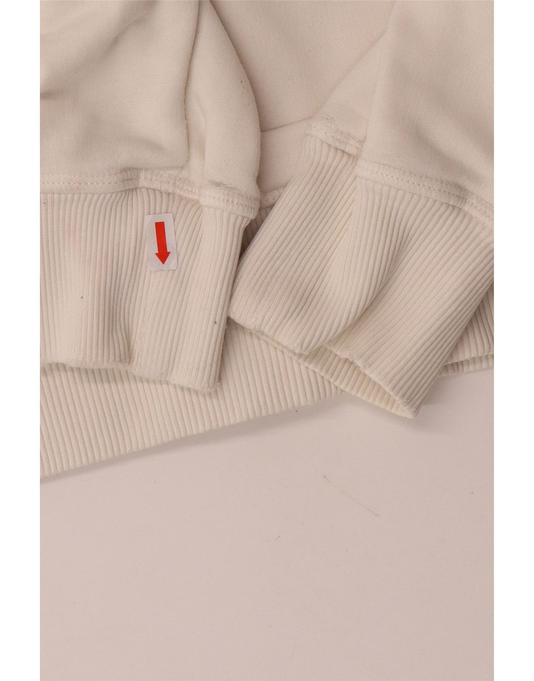 FAT FACE Womens Zip Hoodie Sweater UK 12 Medium  White Cotton