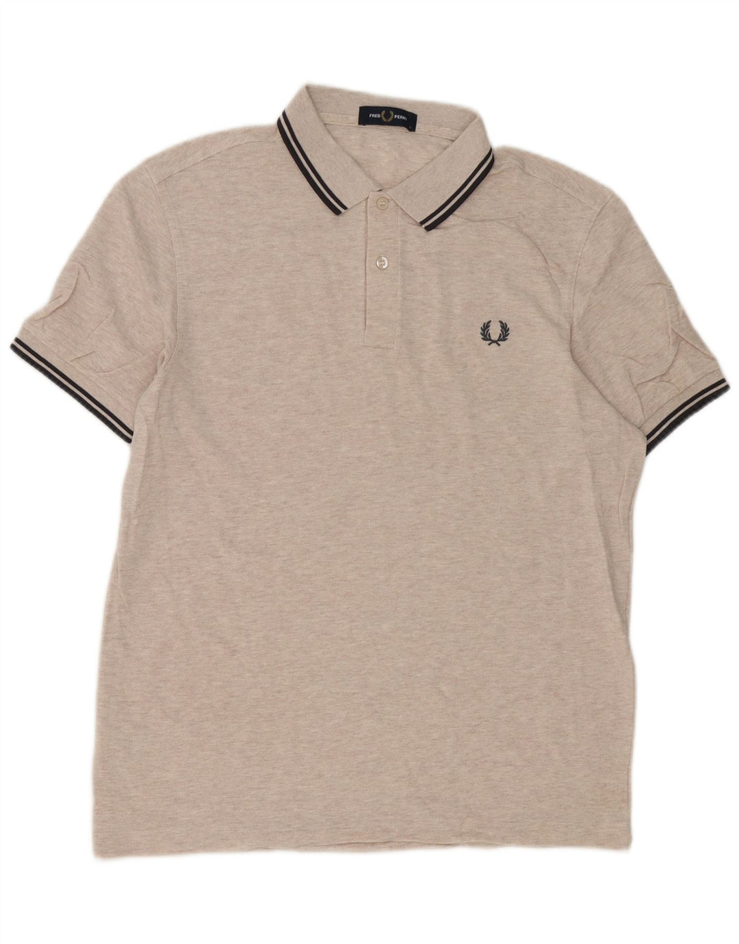 Fred Perry Herren-Poloshirt, große beige Baumwolle