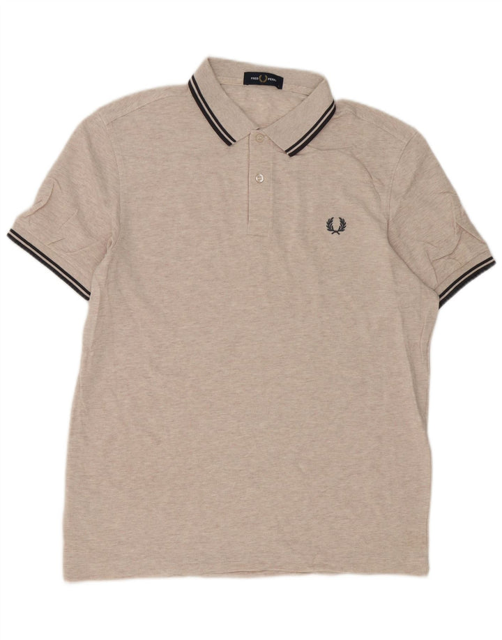 Fred Perry Herren-Poloshirt, große beige Baumwolle