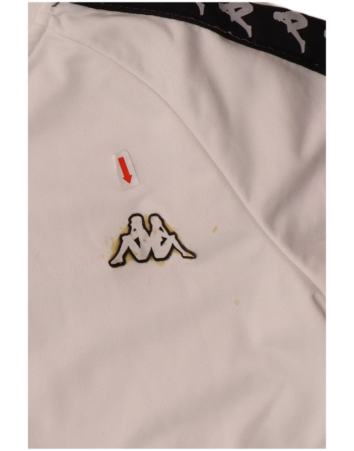 KAPPA Mädchen-Trainingsanzug mit grafischem Oberteil, 11–12 Jahre, Größe S, Weiß