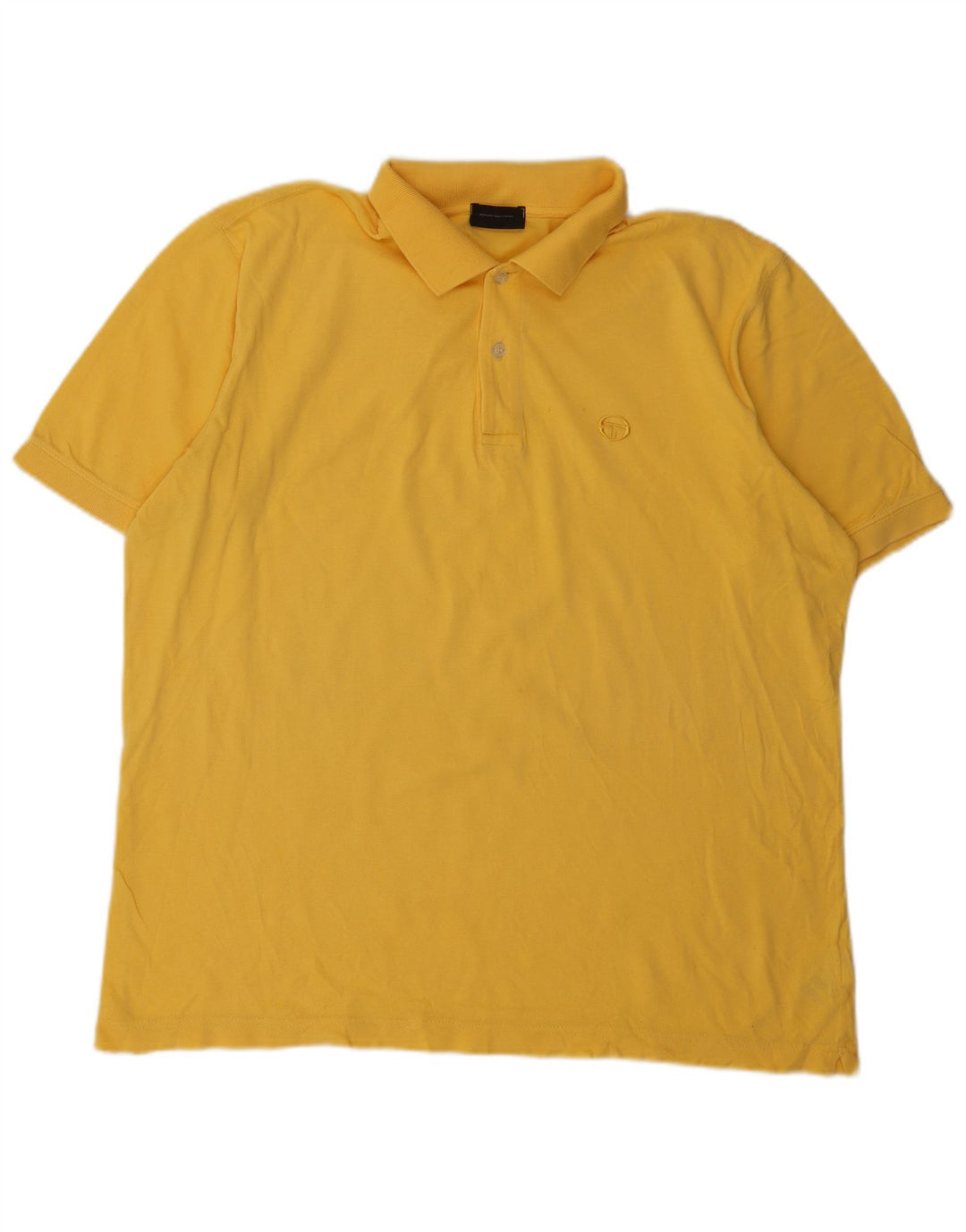 Sergio Tacchini Herren Poloshirt IT 52 Große gelbe Baumwolle