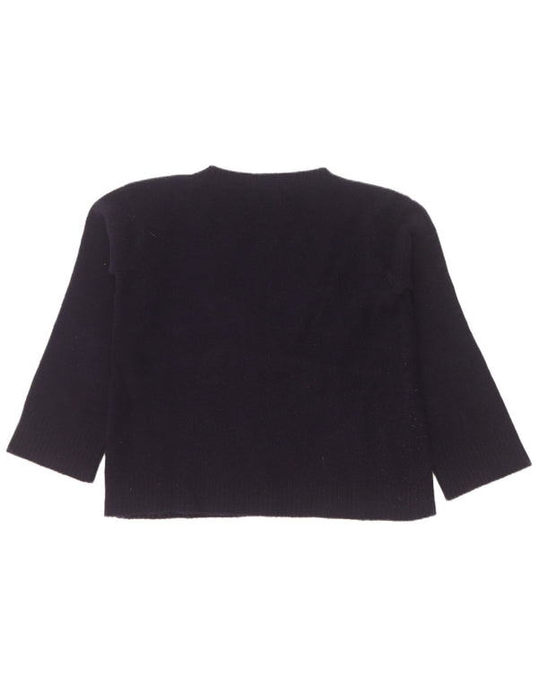 Max Mara Damen-Pullover mit U-Boot-Ausschnitt, Gr. 16, Marineblau