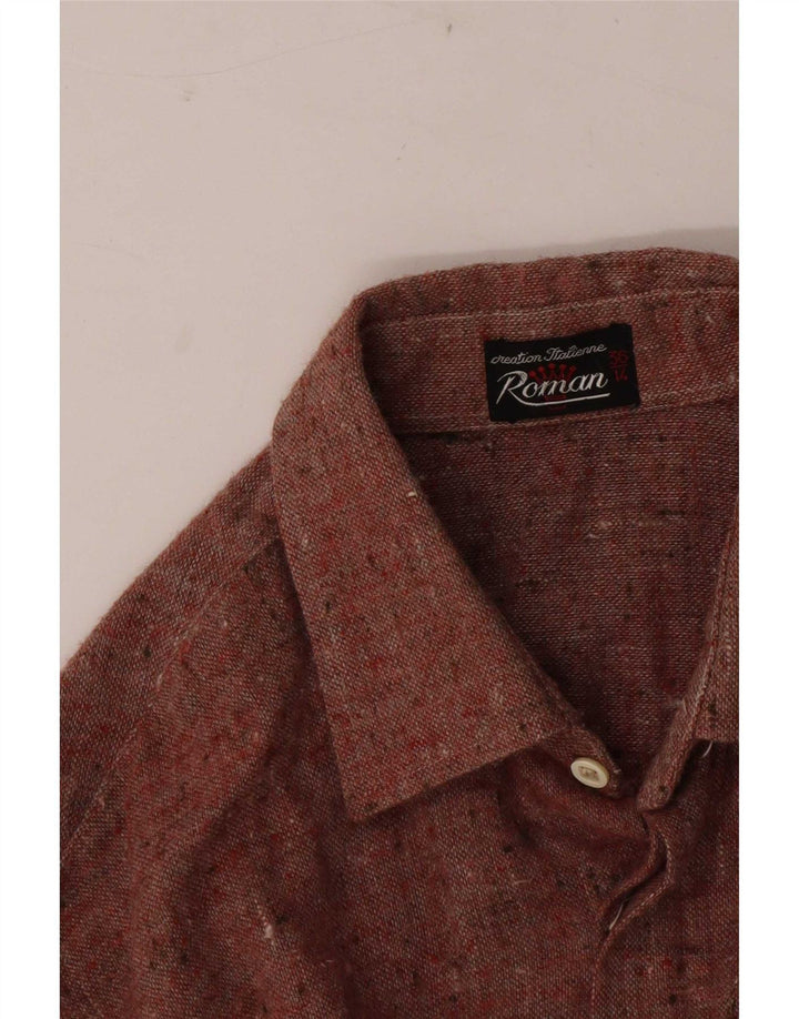 Römisches Herrenhemd, Größe 36 14, klein, rot gefleckt