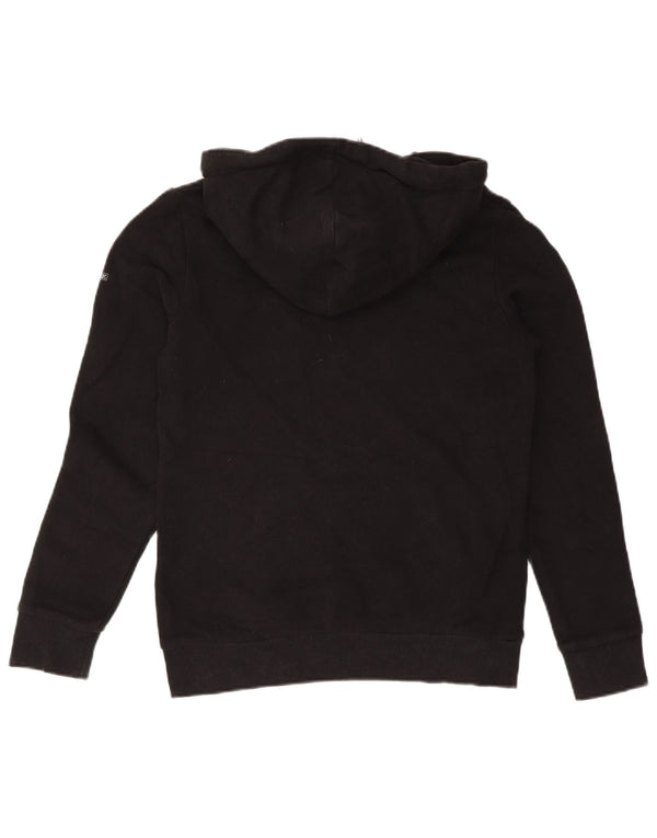 Superdry Damen-Kapuzenpullover mit Grafik, UK 10, Größe S, Schwarz, Baumwolle