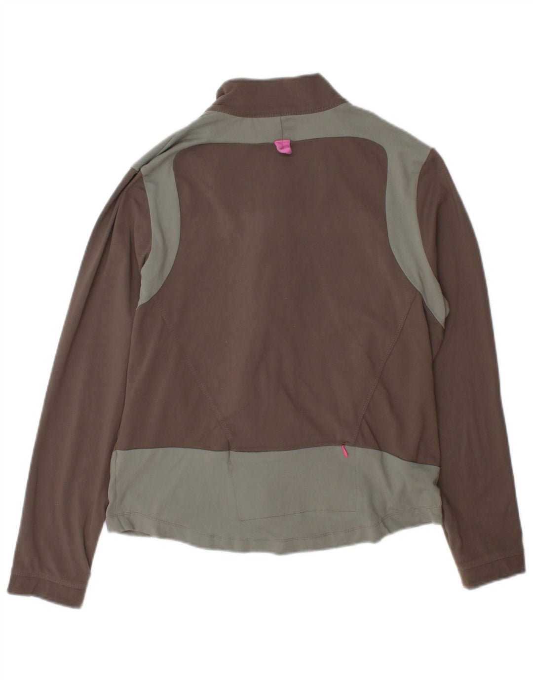 Marks & Spencer Damen-Trainingsanzug-Top-Jacke, UK 14, Größe L, Braun, Farbblock