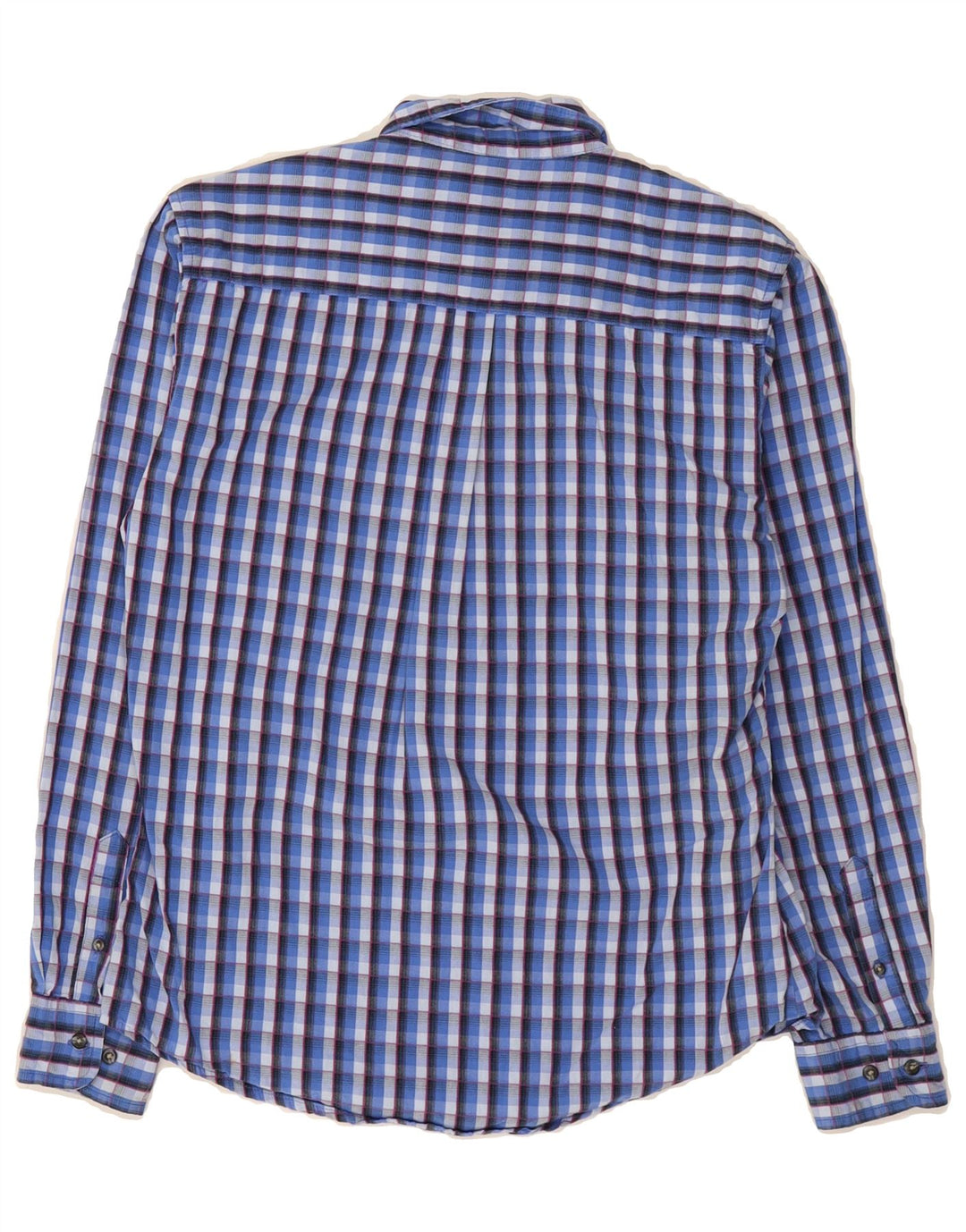 WRANGLER Boys Shirt 14-15 Years XL Blue Check Cotton Vintage Wrangler and Second-Hand Wrangler from Messina Hembry 