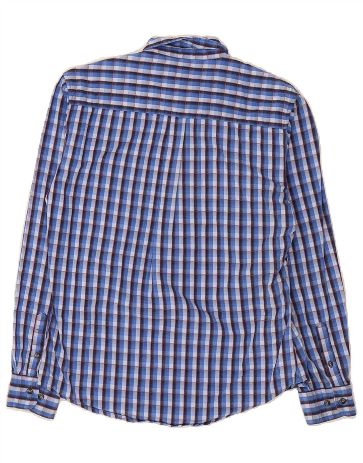 WRANGLER Boys Shirt 14-15 Years XL Blue Check Cotton Vintage Wrangler and Second-Hand Wrangler from Messina Hembry 