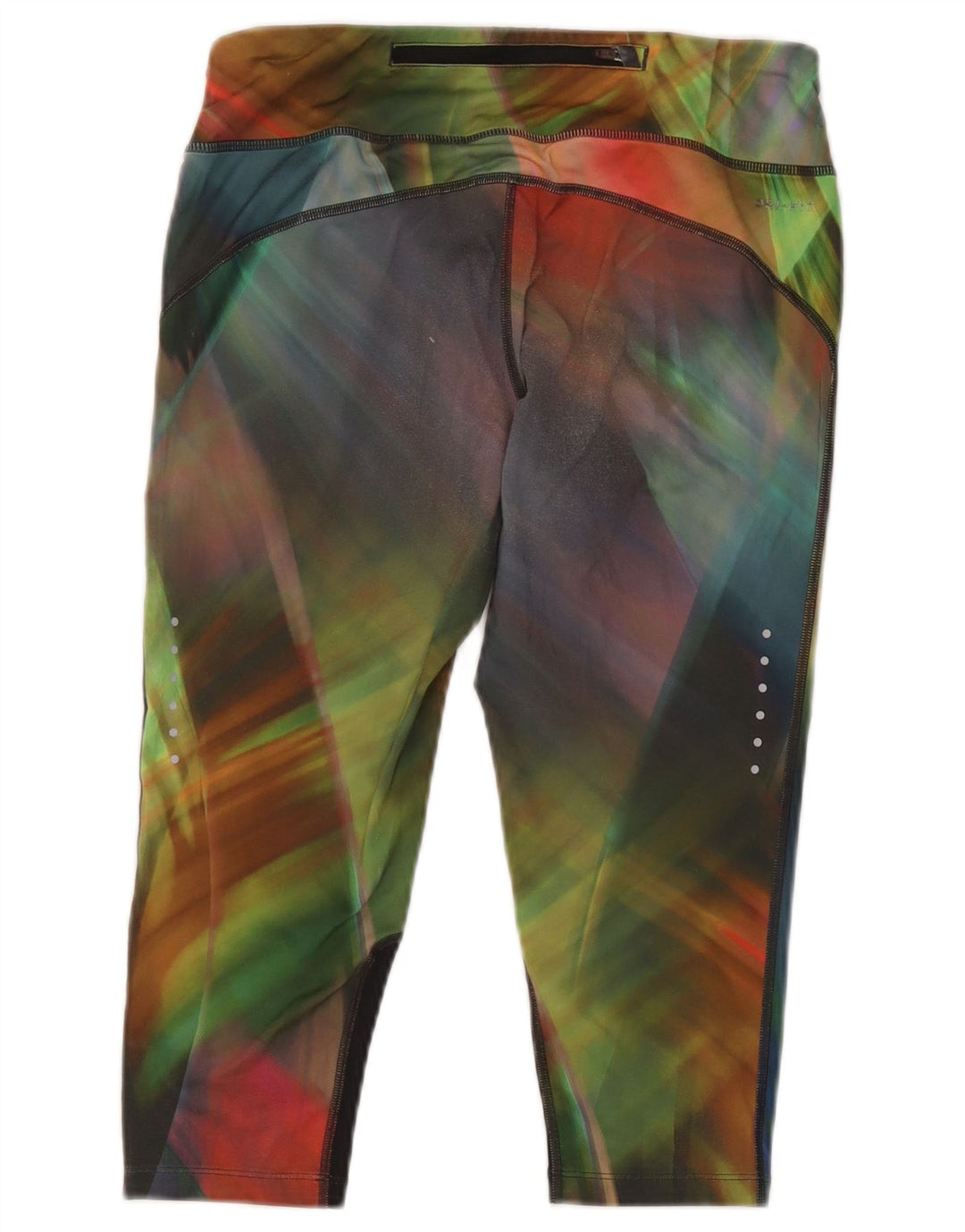 Nike Womens Dri Fit Capri Leggings UK 14 Medium Mehrfarbig Tie Dye