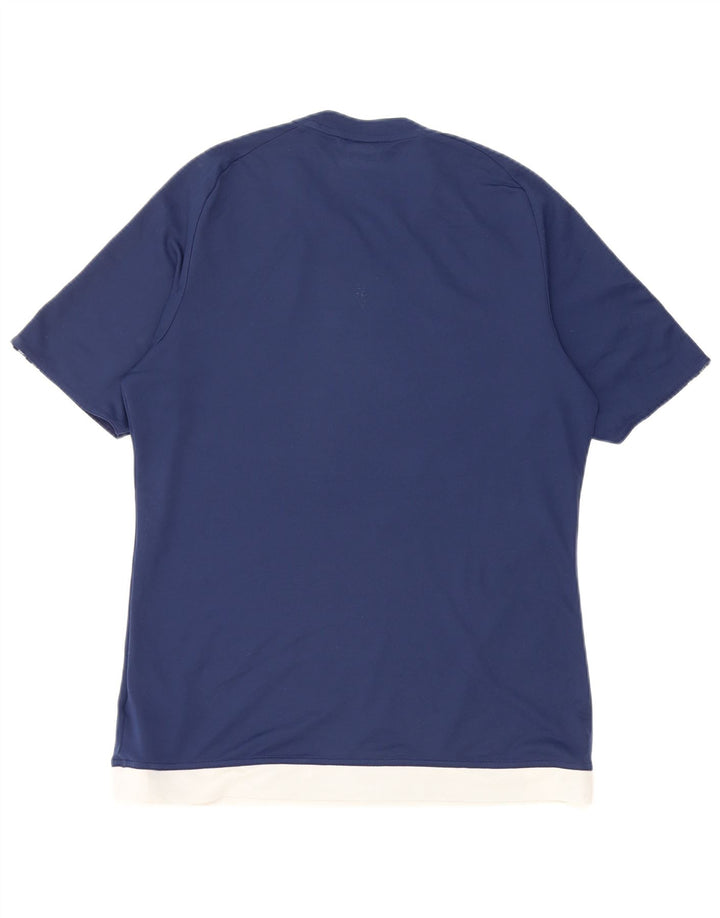 Adidas Herren Climalite T-Shirt Top Medium Marineblau Colourblock Polyester