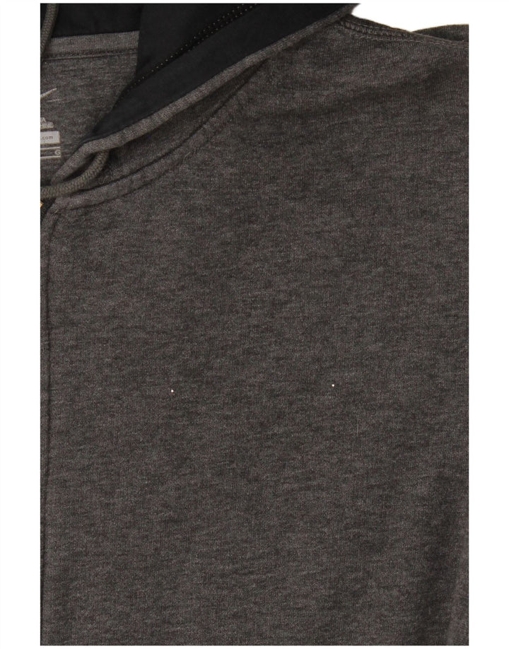 Nike Herren-Kapuzenpullover mit Reißverschluss, groß, graue Baumwolle