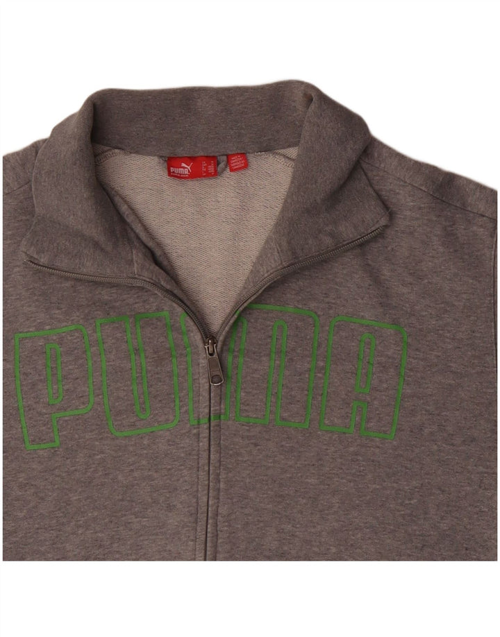 PUMA Herren Graphic Trainingsanzug Top Jacke Mittelgrau