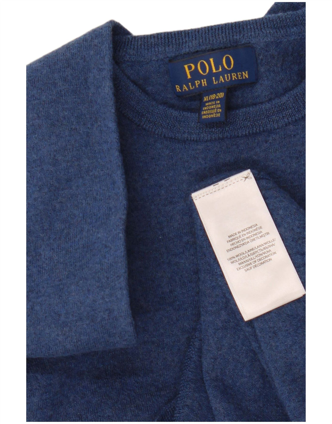 POLO RALPH LAUREN Jungen-Pullover mit Rundhalsausschnitt, 13–14 Jahre, XL, Marineblau