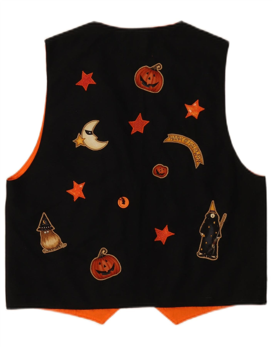 VINTAGE Damen Weste mit Grafik, UK 12, Mittelschwarz