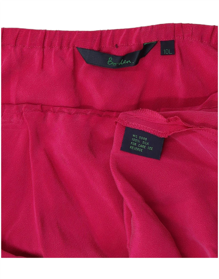 Boden Gerader Damenrock UK 10 Small W32 Rosa Seide