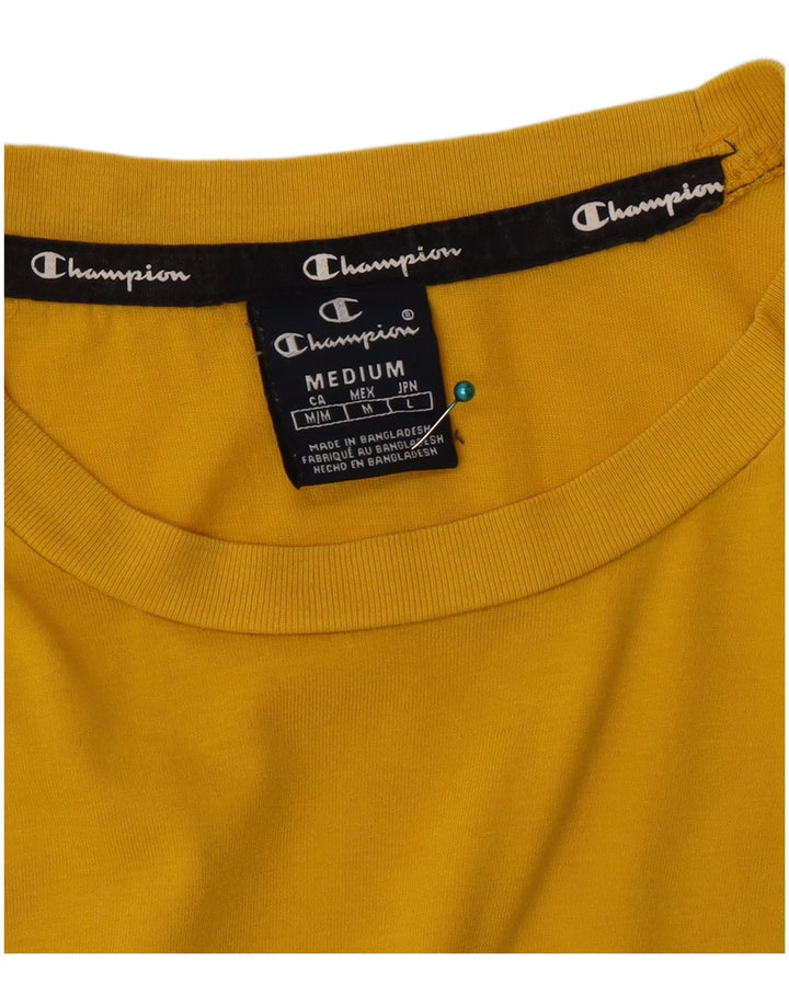 Champion Herren Grafik-T-Shirt-Oberteil Mittelgelb