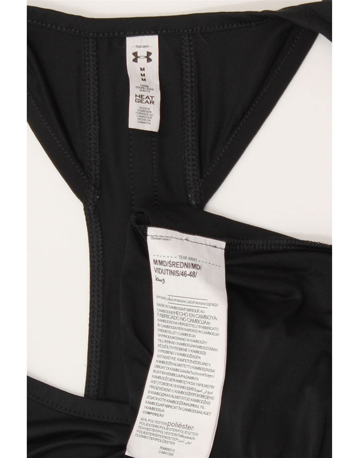 Under Armour Damen Heat Gear Grafik-Weste-Oberteil UK 14 Mittelschwarzes Polyester
